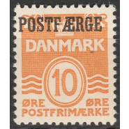 DK PF 15 Ustemplet 10 øre postfærge