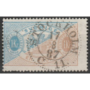 SV TJ 11Ba LUX stemplet 1 kr. tjeneste tk. 13