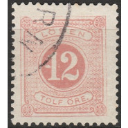 SV PO 05B Stemplet 12 øre porto løsen Tk. 13 m. VARIANT