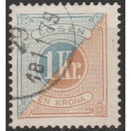 SV PO 10B Stemplet 1 kr. porto løsen Tk. 13