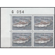 GR 0129 Postfrisk Marginal 4-blok - Torsk
