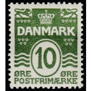 DK 0124by Postfrisk 10 øre m. god VARIANT