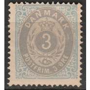 DK 0022y Ustemplet 3 øre m. "VARIANT" - se beskr.
