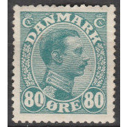 DK 0084y Ustemplet 80 øre m. god VARIANT - se beskr.
