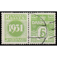 DK RE 48 Stemplet 5 øre Rundskue 1931 reklamemærke