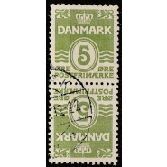 DK TB 01 Stemplet par 5 øre Téte Béche