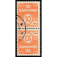 DK TB 03 Pænt Stemplet par 10 øre Téte Béche
