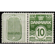 DK RE 18 Ustemplet 10 øre Oakland reklamemærke