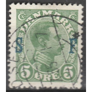 DK SF 01w Pænt Stemplet 5 øre m. god VARIANT