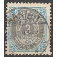 DK 0022C LUX/FLOT stemplet (MARIBO) 3 øre