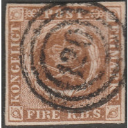 DK 0001 FLOT stemplet 4 RBS Thiele 1, IIId, Olivenbrun