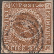 DK 0001 Stemplet 4 RBS Thiele 1, IIId, Olivenbrun m- VARIANT