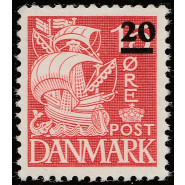 FFØ 4 Ustemplet 15/20 øre Provisorie 