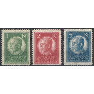 SV 0171-0173 Pænt Ustemplet sæt højværdier Postkongres