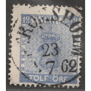 SV 0009a FLOT Stemplet 12 øre ultramarin