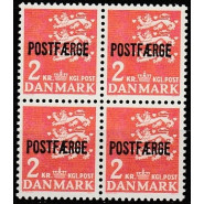 DK PF 49 Postfrisk 2 kr. postfærge 4-blok