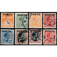 DK PO 01-08 Stemplet sæt portomærker inkl. SF