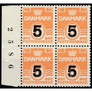 DK 0361x Postfrisk 4-blok m. god VARIANT