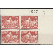 DK 0332G Postfrisk 4-blok med god SAVA VARIANT