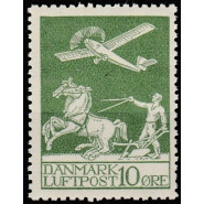 DK 0144 Postfrisk/Ustemplet 10 øre Gl. Luftpost