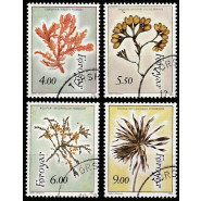 FØ 0284-0287 Pænt hjørnestemplet serie Tangplanter