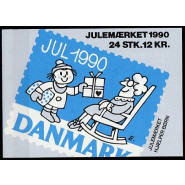 DK JUL 1990 Postfrisk hæfte med miniark