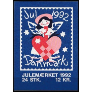 DK JUL 1992 Postfrisk hæfte med miniark
