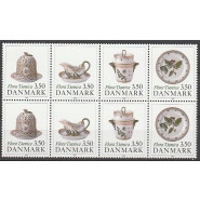 DK 0966-0969 Postfrisk 8-blok FLORA DANICA