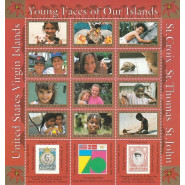 DVI Jul 1992 Postfrisk ark Virgin Islands - 1 side takket