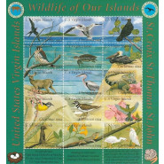 DVI Jul 1994 Postfrisk ark Virgin Islands - 1 side takket