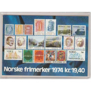 NO  Årsmappe 1974 - pæn postfrisk mappe