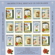 DVI Jul 1988 Postfrisk ark Virgin Islands - Utakket
